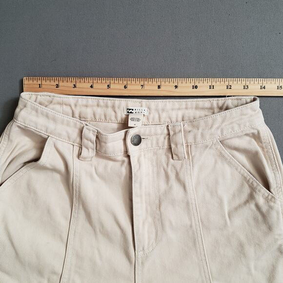 BILLABONG Wall to Wall Denim Cargo Pants Size 26‎ Antique White - Picture 12 of 12